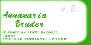 annamaria bruder business card